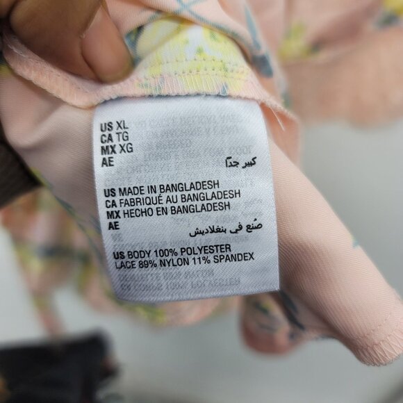 INC International Concepts Women's 2pc Lace-Trim Floral Robe/ Nightie Floral XL - Picture 10 of 15